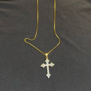 gold cross necklace